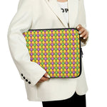 Mardi Gras Diamond Pattern Print Laptop Sleeve