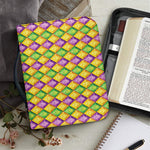 Mardi Gras Diamond Pattern Print Leather Bible Cover
