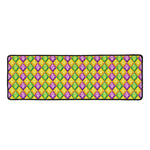 Mardi Gras Diamond Pattern Print Long Kitchen Mat