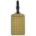 Mardi Gras Diamond Pattern Print Luggage Tag