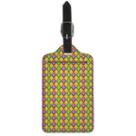 Mardi Gras Diamond Pattern Print Luggage Tag