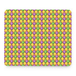 Mardi Gras Diamond Pattern Print Mouse Pad
