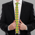Mardi Gras Diamond Pattern Print Necktie