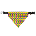 Mardi Gras Diamond Pattern Print Over The Collar Dog Bandana