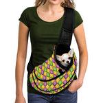 Mardi Gras Diamond Pattern Print Pet Sling Carrier