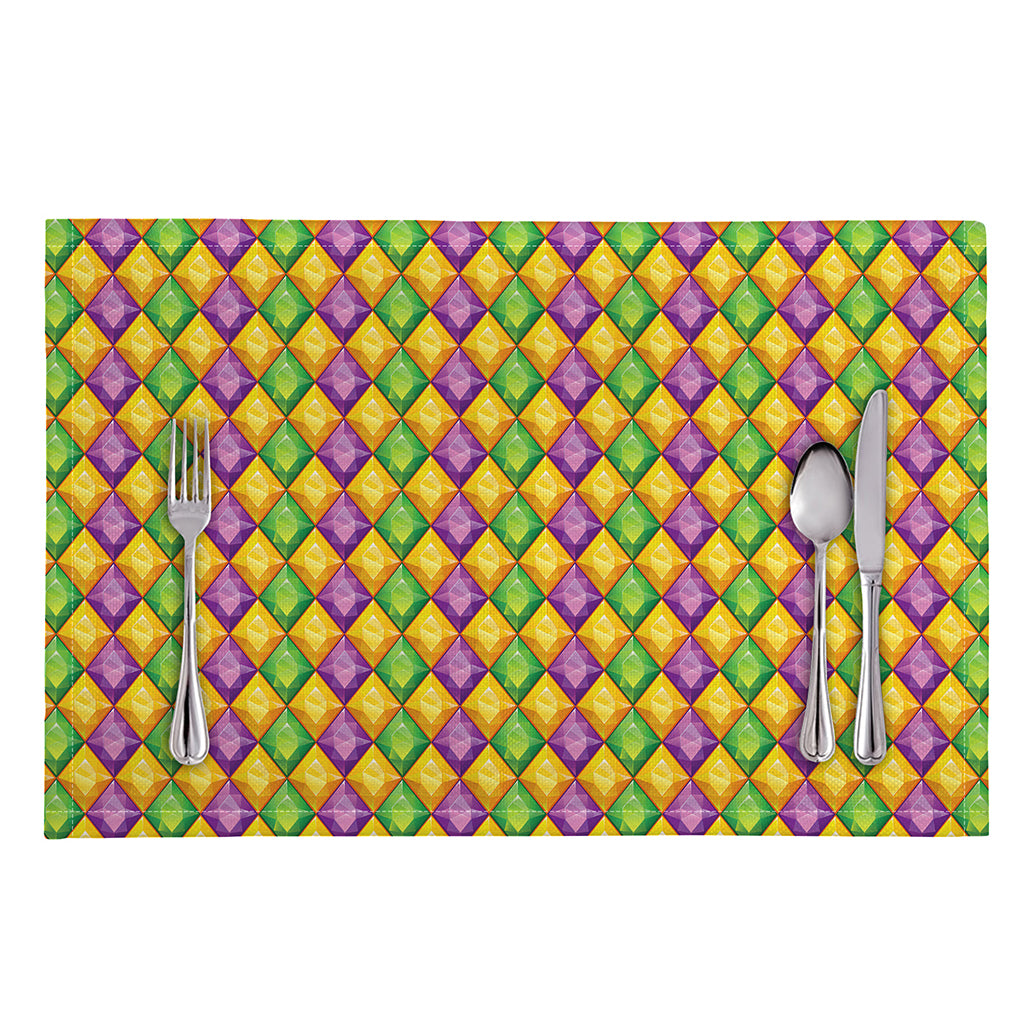 Mardi Gras Diamond Pattern Print Placemat