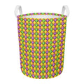 Mardi Gras Diamond Pattern Print Round Laundry Basket