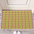 Mardi Gras Diamond Pattern Print Rubber Doormat
