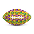 Mardi Gras Diamond Pattern Print Rugby Ball