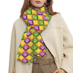 Mardi Gras Diamond Pattern Print Scarf