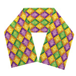 Mardi Gras Diamond Pattern Print Scarf
