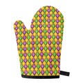 Mardi Gras Diamond Pattern Print Single Oven Mitt