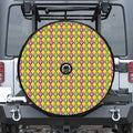 Mardi Gras Diamond Pattern Print Tire Cover With Camera Hole