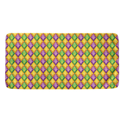 Mardi Gras Diamond Pattern Print Towel