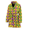 Mardi Gras Diamond Pattern Print Women's Bathrobe