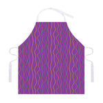 Mardi Gras Dot Pattern Print Adjustable Apron