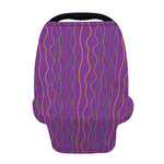 Mardi Gras Dot Pattern Print Baby Seat Cover