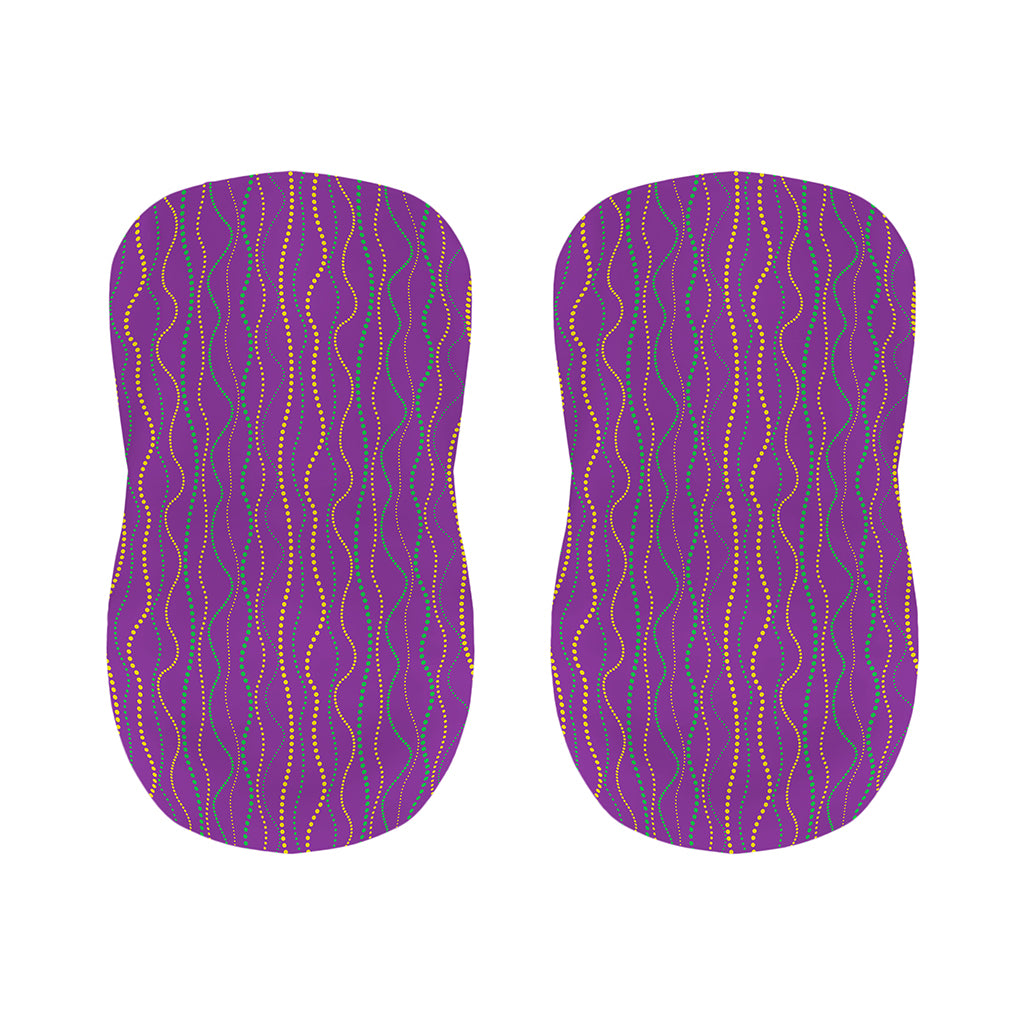 Mardi Gras Dot Pattern Print Bar Stool Covers