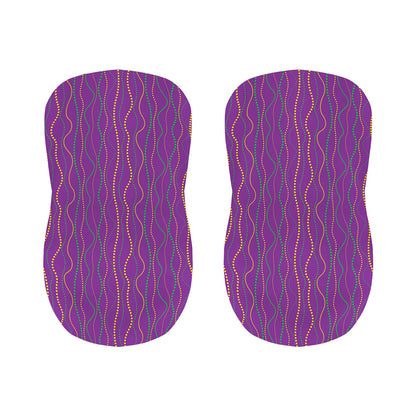Mardi Gras Dot Pattern Print Bar Stool Covers
