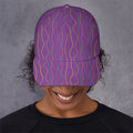 Mardi Gras Dot Pattern Print Baseball Cap