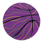 Mardi Gras Dot Pattern Print Basketball