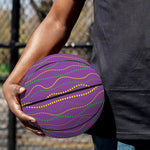 Mardi Gras Dot Pattern Print Basketball