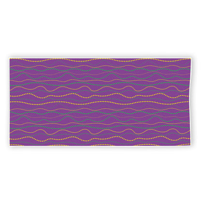 Mardi Gras Dot Pattern Print Beach Towel