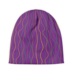 Mardi Gras Dot Pattern Print Beanie