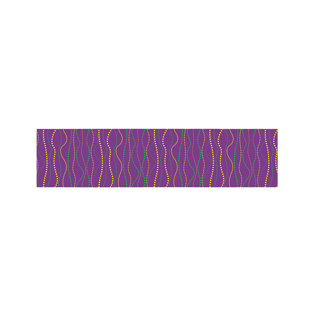 Mardi Gras Dot Pattern Print Bed Runner