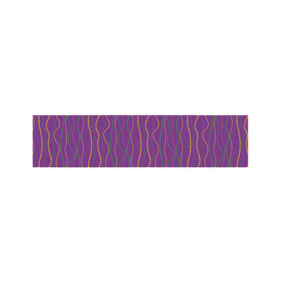 Mardi Gras Dot Pattern Print Bed Runner