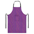 Mardi Gras Dot Pattern Print Bib Apron With Pocket