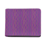 Mardi Gras Dot Pattern Print Bifold Wallet