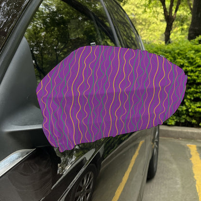 Mardi Gras Dot Pattern Print Car Side Mirror Covers