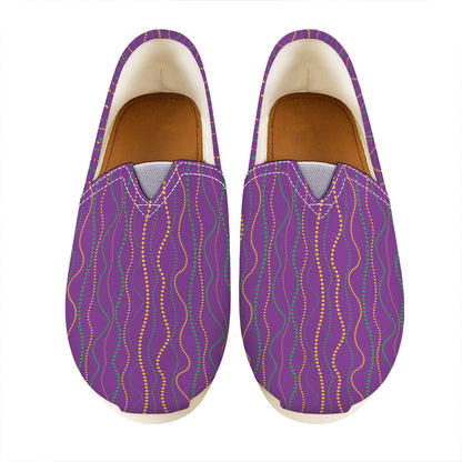 Mardi Gras Dot Pattern Print Casual Shoes