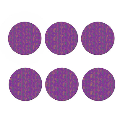 Mardi Gras Dot Pattern Print Coaster Set