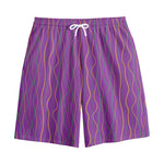 Mardi Gras Dot Pattern Print Cotton Shorts