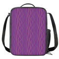 Mardi Gras Dot Pattern Print Crossbody Lunch Bag