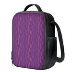 Mardi Gras Dot Pattern Print Crossbody Lunch Bag