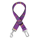 Mardi Gras Dot Pattern Print Dog Seat Belt