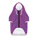 Mardi Gras Dot Pattern Print Dog Zip Up Hoodie