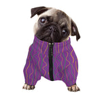 Mardi Gras Dot Pattern Print Dog Zip Up Jacket
