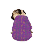 Mardi Gras Dot Pattern Print Dog Zip Up Jacket