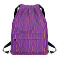 Mardi Gras Dot Pattern Print Drawstring Backpack