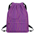 Mardi Gras Dot Pattern Print Drawstring Backpack