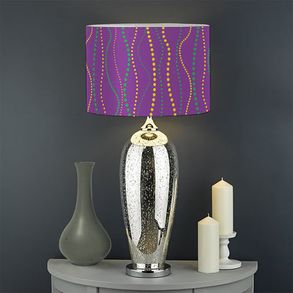 Mardi Gras Dot Pattern Print Drum Lamp Shade