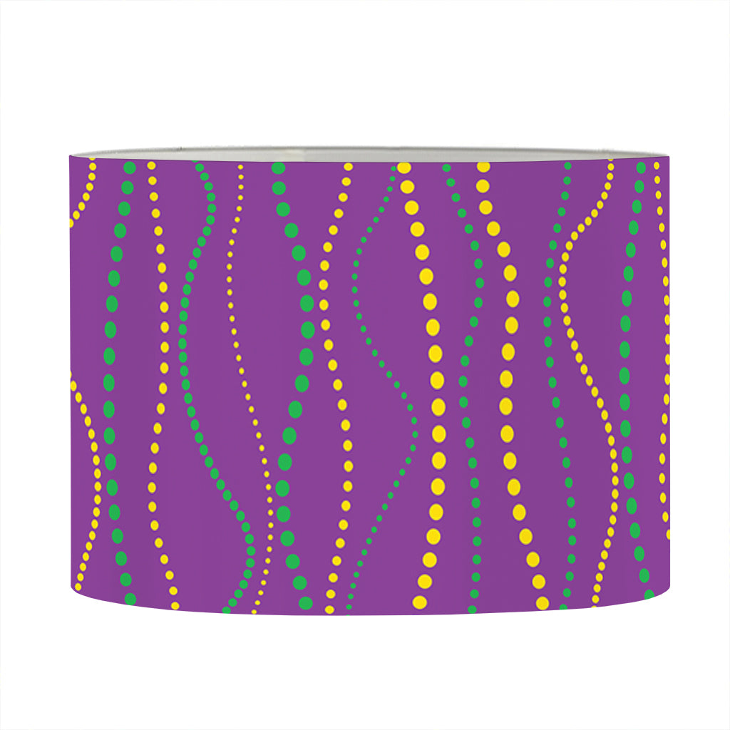 Mardi Gras Dot Pattern Print Drum Lamp Shade