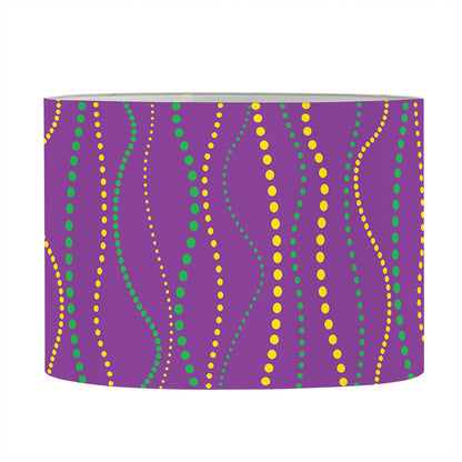 Mardi Gras Dot Pattern Print Drum Lamp Shade