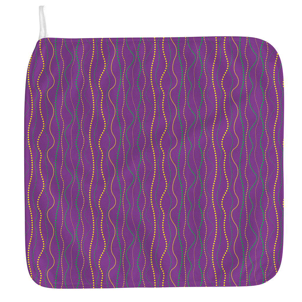 Mardi Gras Dot Pattern Print Hand Towel