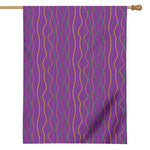 Mardi Gras Dot Pattern Print House Flag