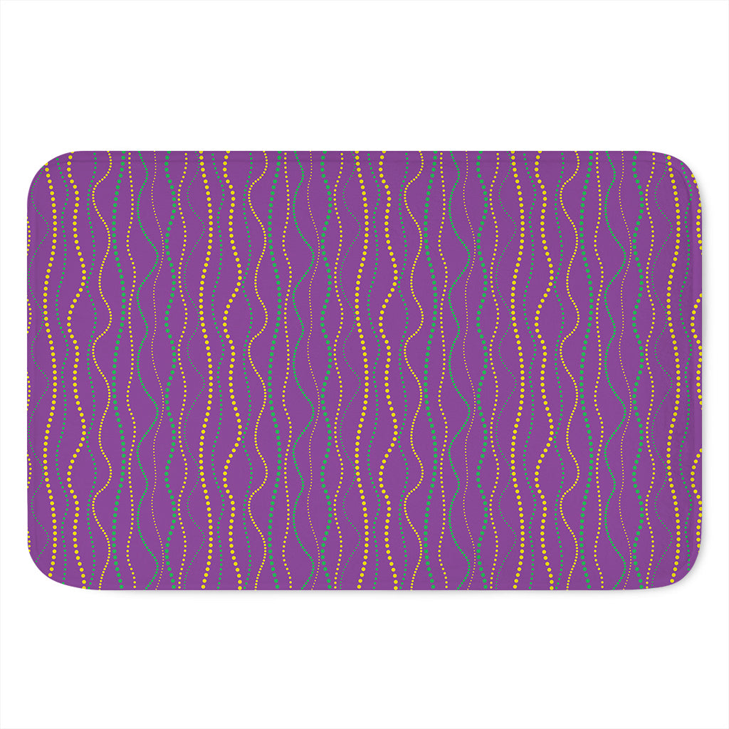 Mardi Gras Dot Pattern Print Indoor Door Mat